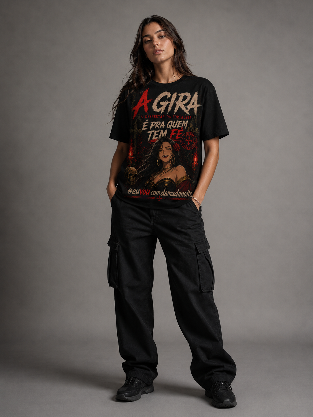 Camiseta Dama da Noite — Pra Quem Tem Fé