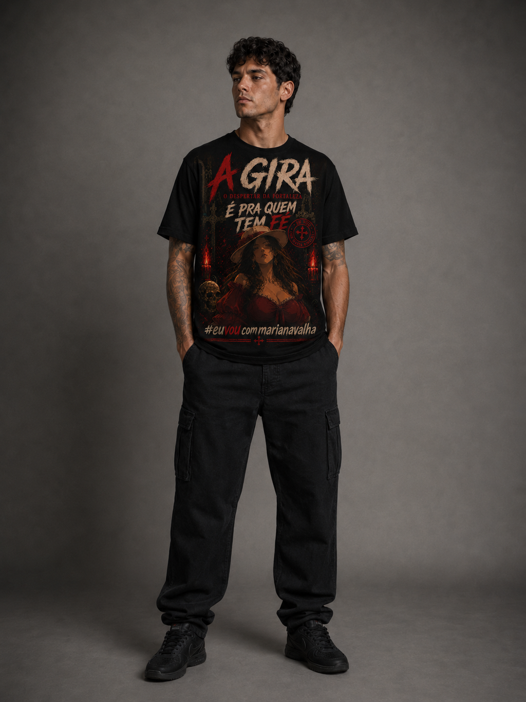 Camiseta Maria Navalha — Pra Quem Tem Fé