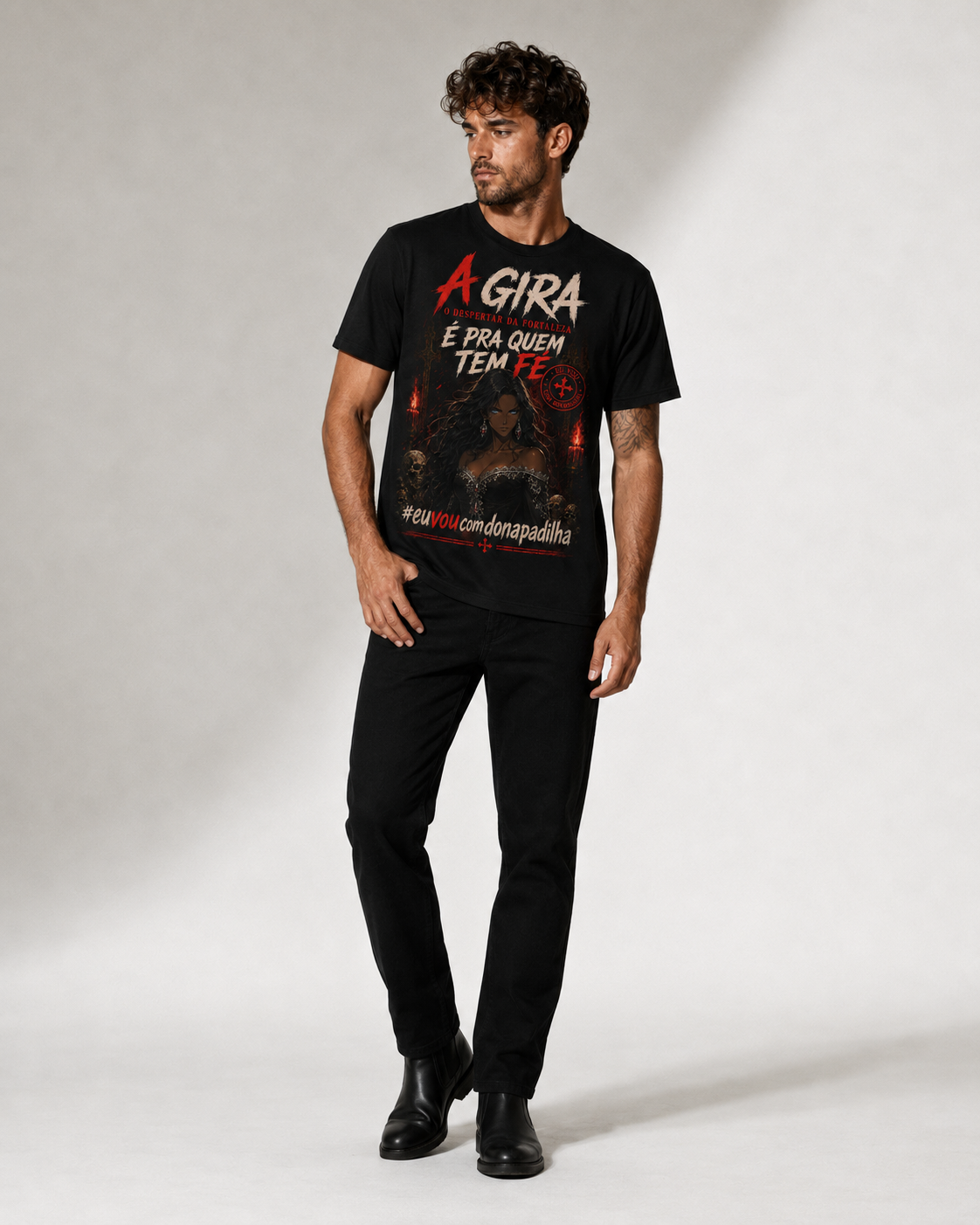 Camiseta Dona Padilha — Pra Quem Tem Fé