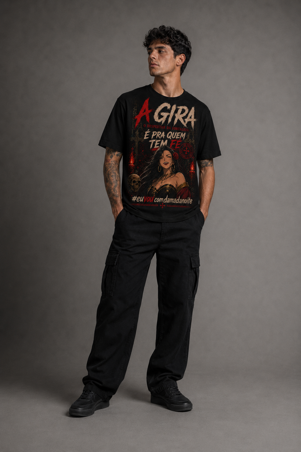 Camiseta Dama da Noite — Pra Quem Tem Fé