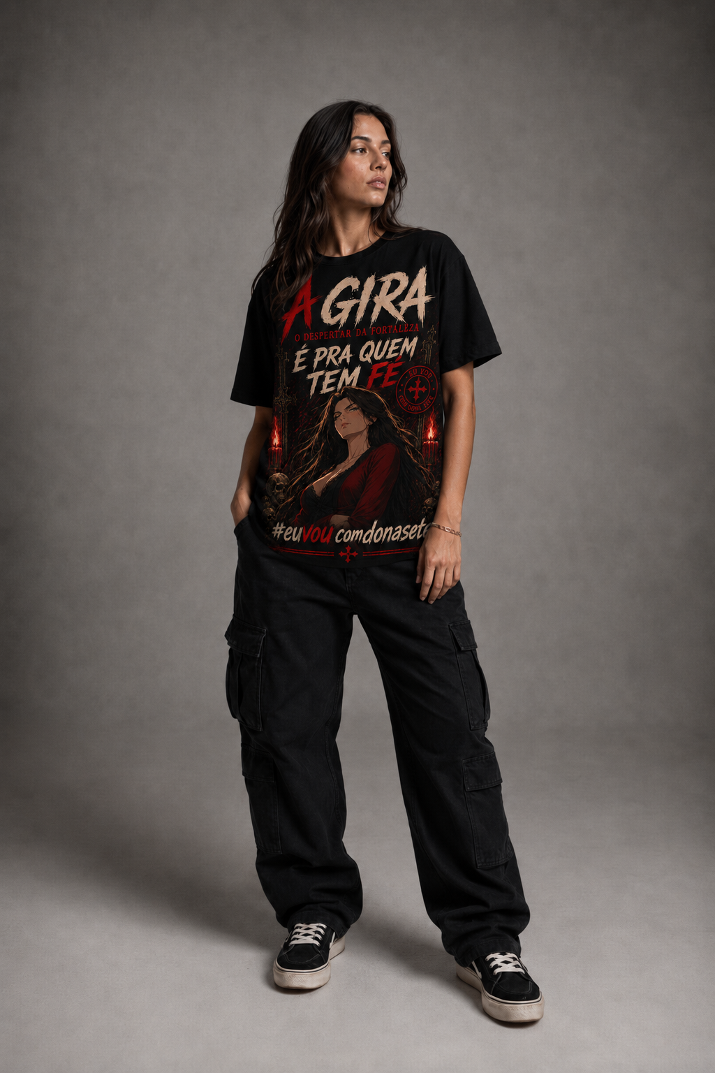 Camiseta Dona Sete — Pra Quem Tem Fé