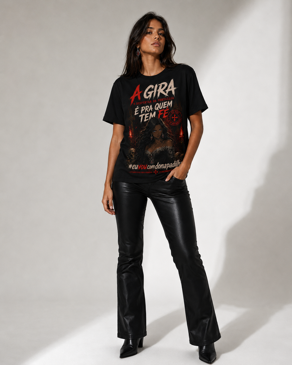 Camiseta Dona Padilha — Pra Quem Tem Fé