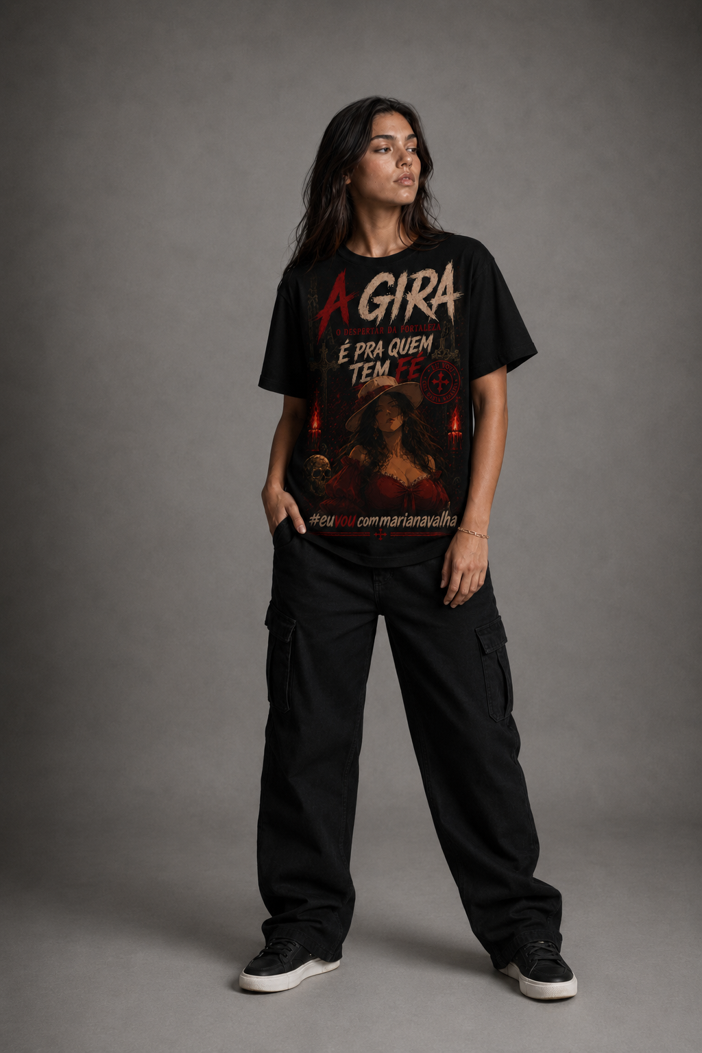 Camiseta Maria Navalha — Pra Quem Tem Fé