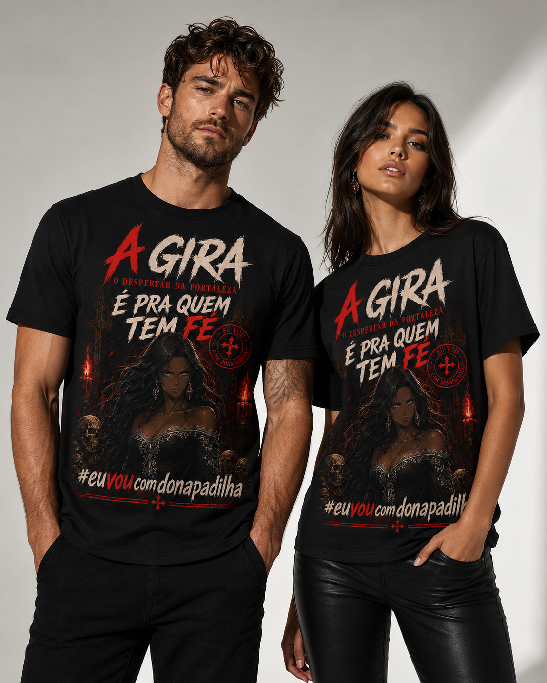 Camiseta Dona Padilha — Pra Quem Tem Fé