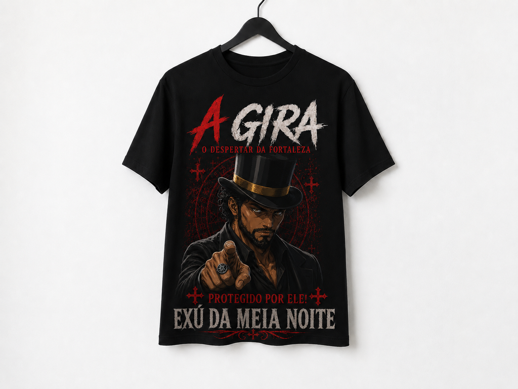 Camiseta Exu da Meia-Noite — Protegido por Ele