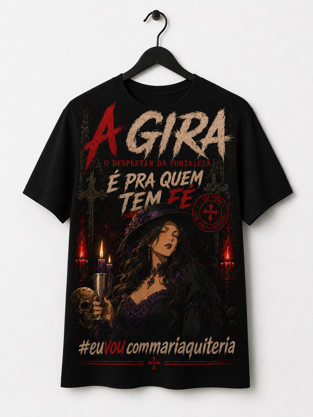 Camiseta Maria Quitéria — Pra Quem Tem Fé
