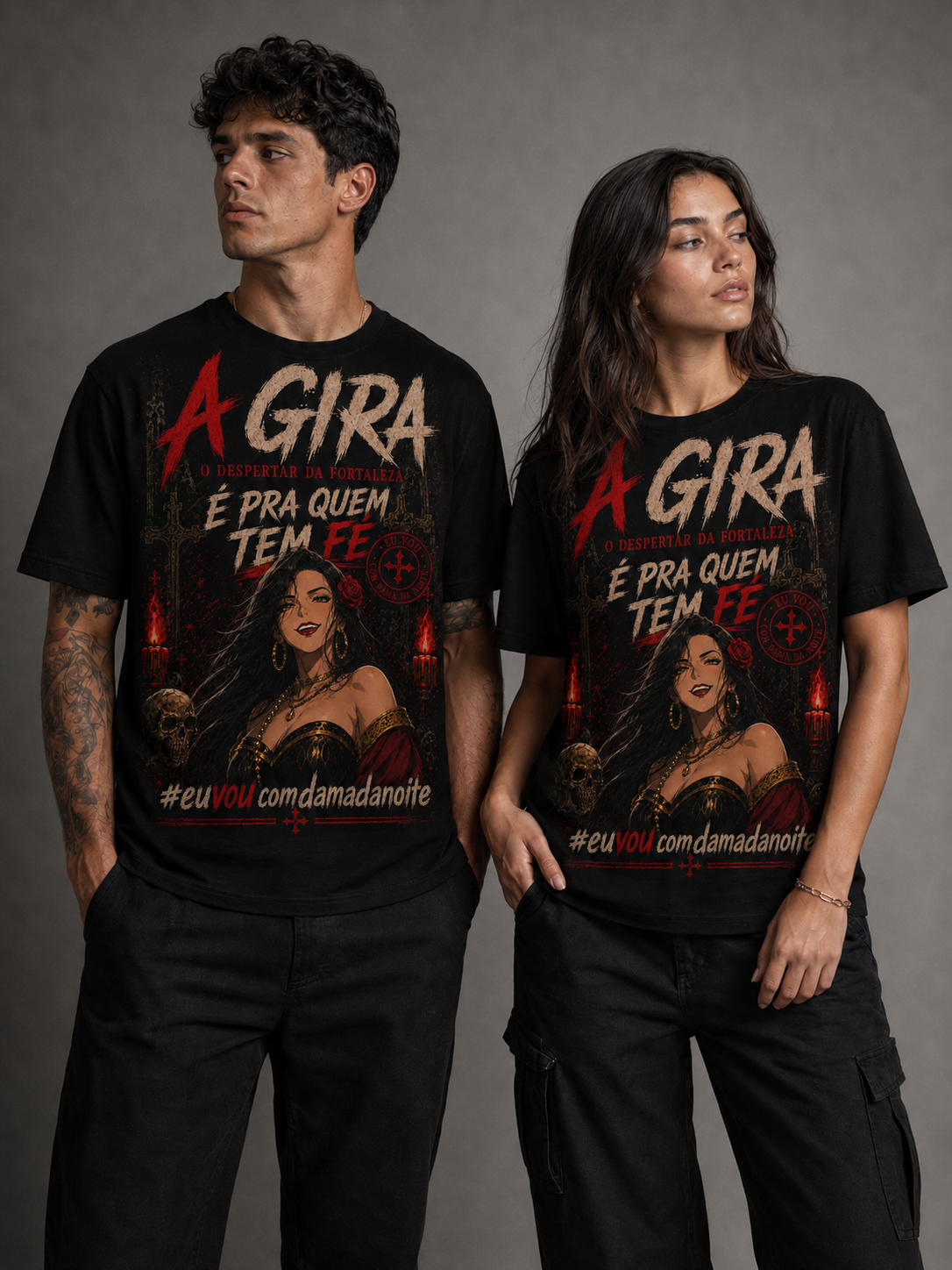 Camiseta Dama da Noite — Pra Quem Tem Fé