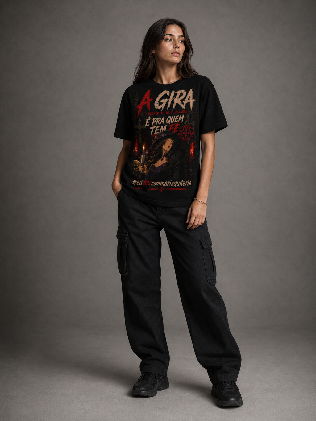 Camiseta Maria Quitéria — Pra Quem Tem Fé